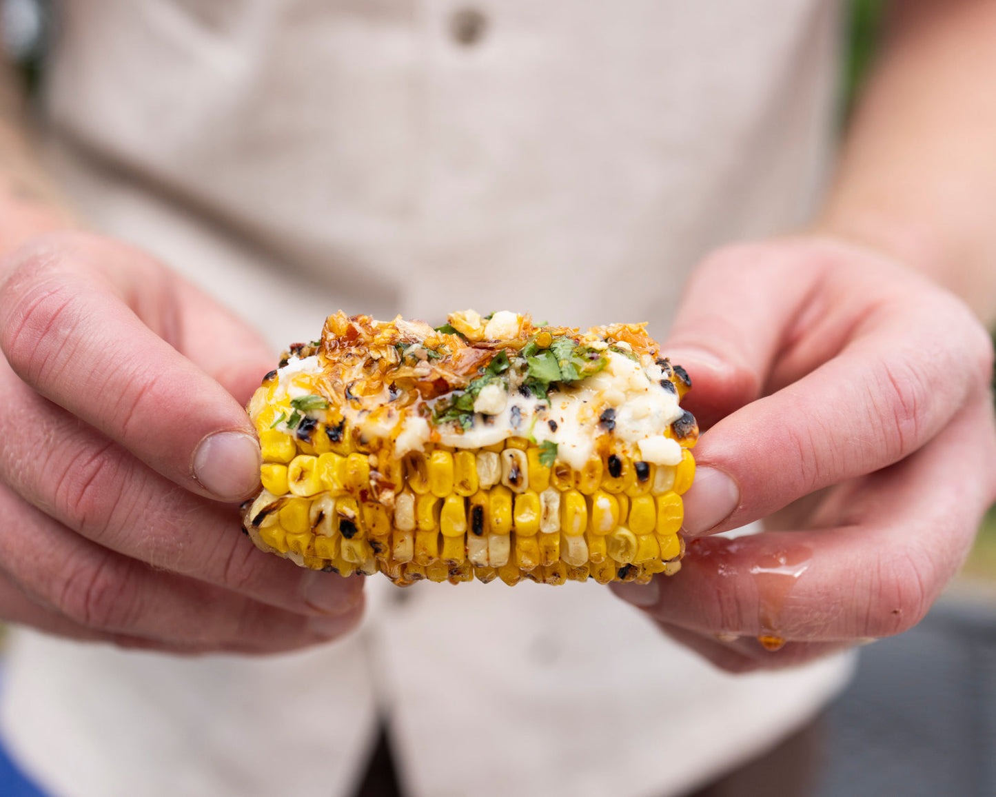 Mexican street corn elote with Spice Witch Chili Crisp