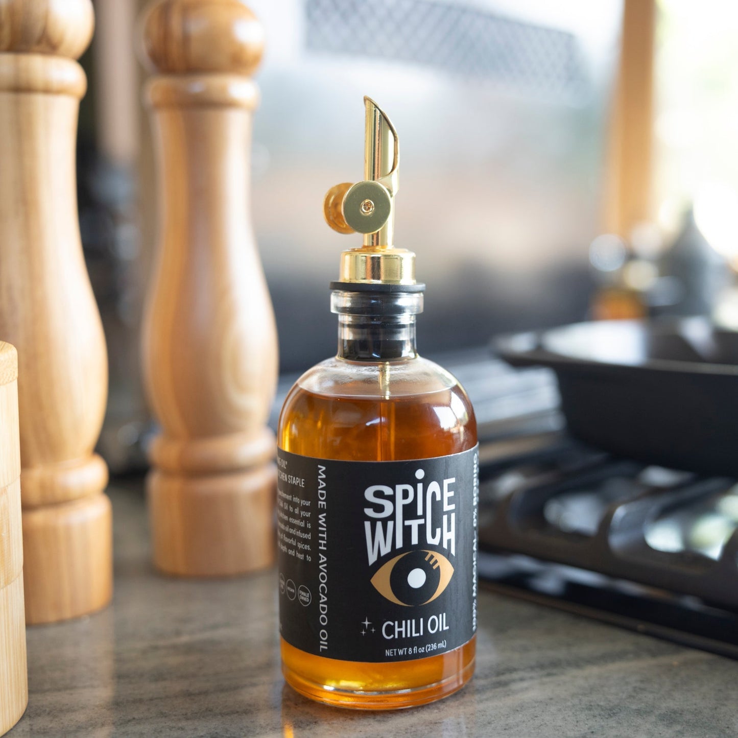 Spice Witch uses avocado oil — healthier chili crisp and chili oil