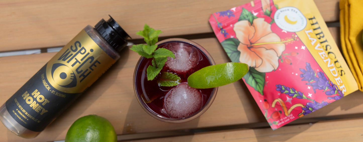 Spicy Hibiscus Margarita (feat. Full Moon Tea Co. + Spice Witch Spicy Honey)