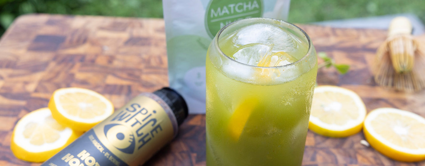 Spicy Matcha Lemonade (feat. Matcha Nude + Spice Witch Spicy Honey)