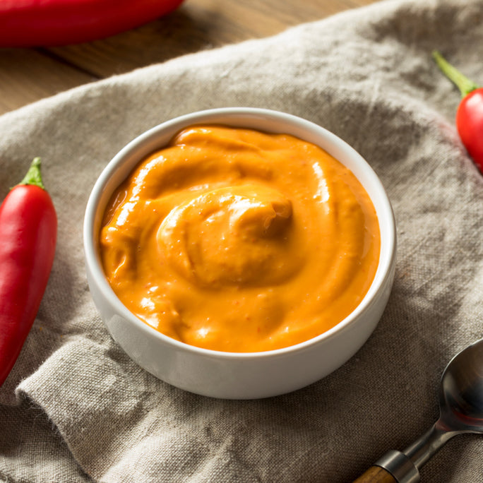 Chili crisp aioli made with avocado oil by Spice Witch