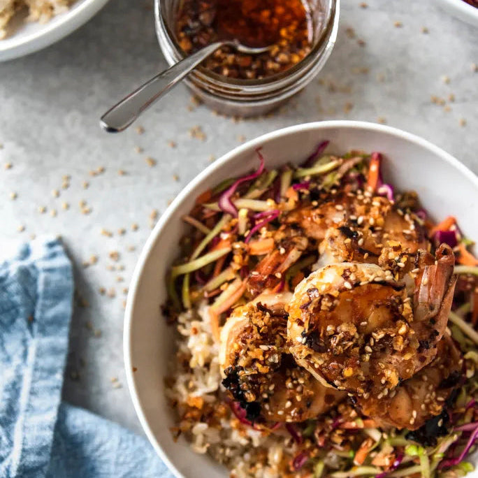 Spice Witch Chili Crisp Shrimp Bowl Recipe