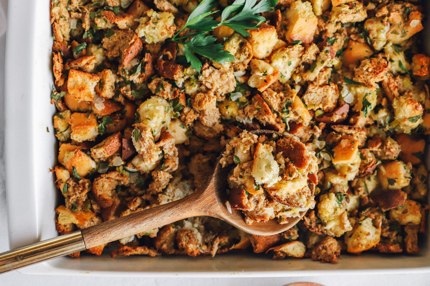 Spice Witch Thanksgiving Stuffing with Chili Oil