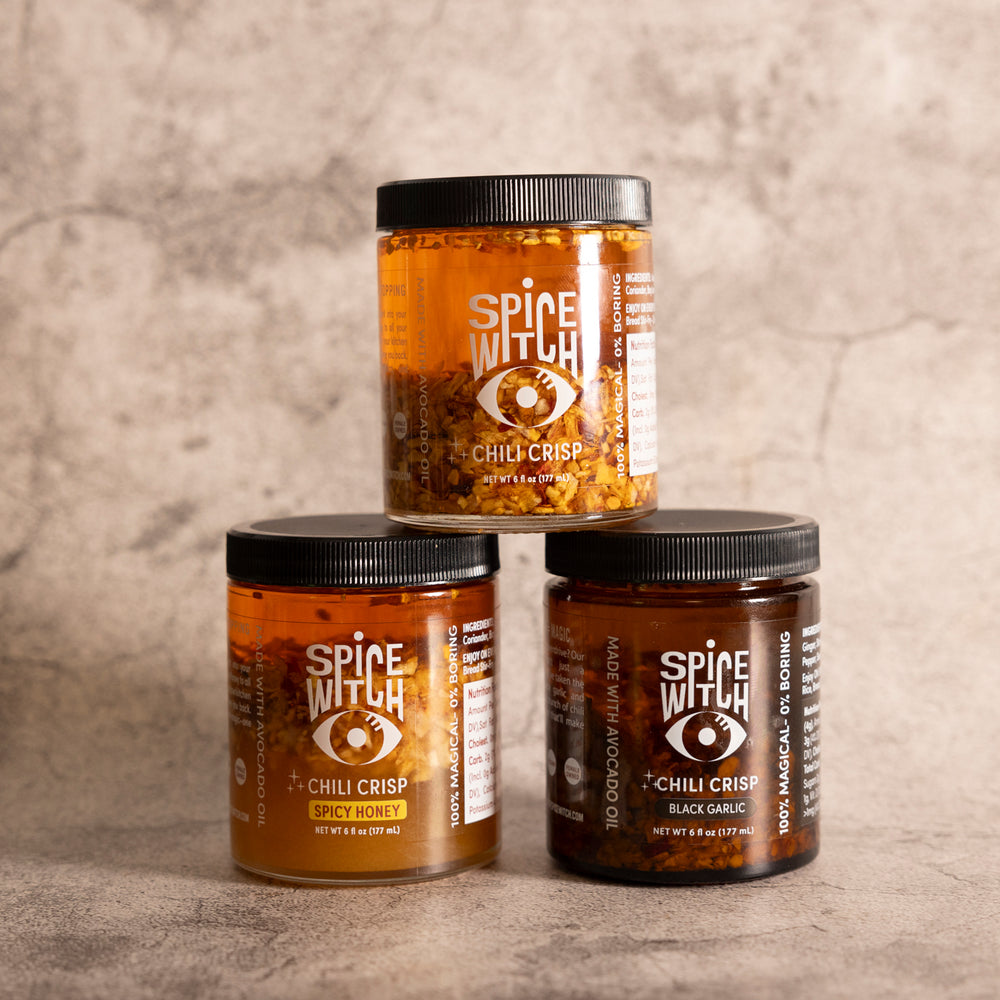 Chili Crisp Bundle of 3 - Three Chili Crisp Flavors of your Choice- Spicy Condiment